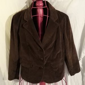 NWT St. Johns Bay 3 Button Brown Jacket Size PXL